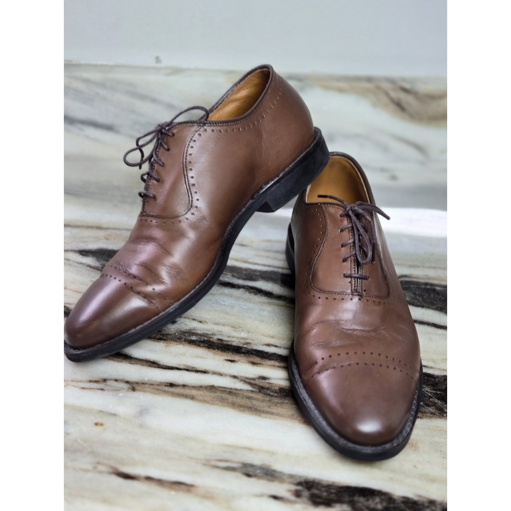 Allen Edmonds Port Washington Cap Toe 9.5‎ 3E Casual Preppy Travel Work Office